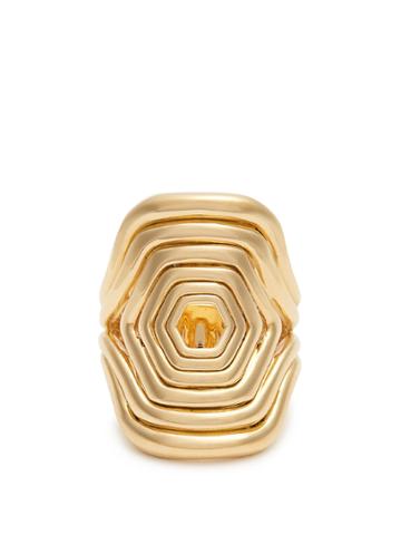 Fernando Jorge Yellow-gold Cushioned Lines Ring