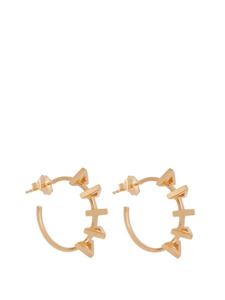 Azlee Circuit Yellow-gold Earrings