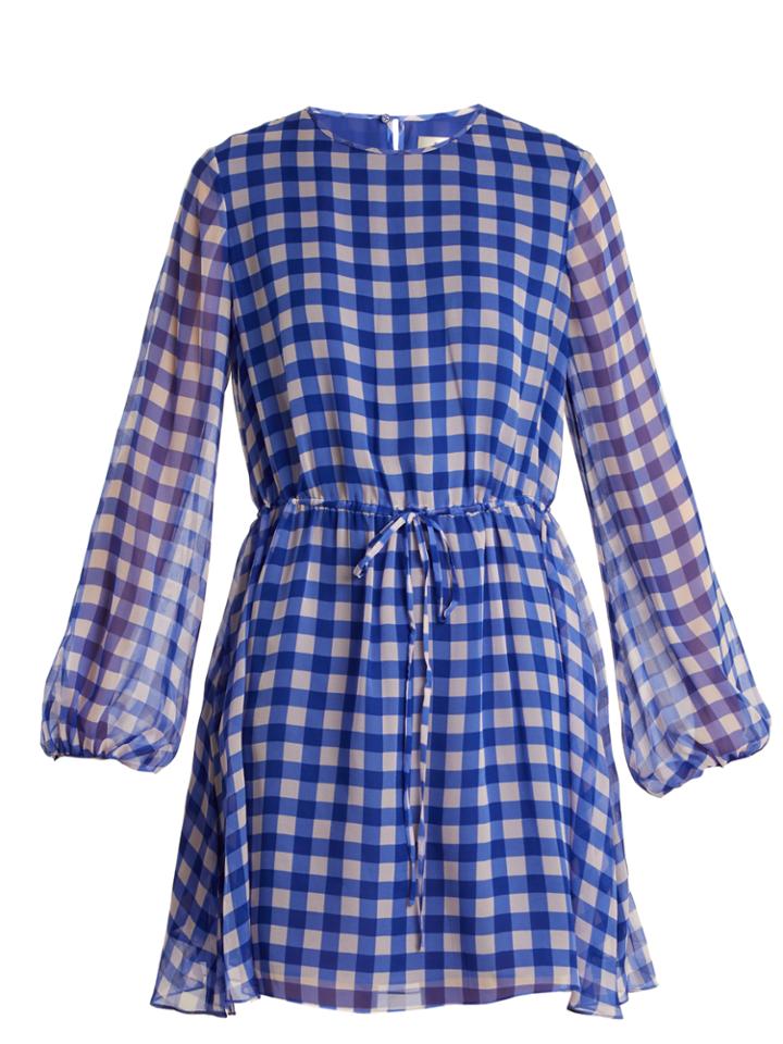 Diane Von Furstenberg Cossier-print Drawstring-waist Silk Dress