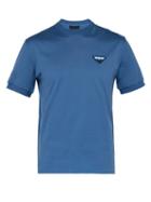 Matchesfashion.com Prada - Logo Cotton Jersey T Shirt - Mens - Light Blue
