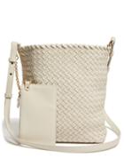 Matchesfashion.com Bottega Veneta - Intrecciato Leather Cross Body Bag - Womens - White