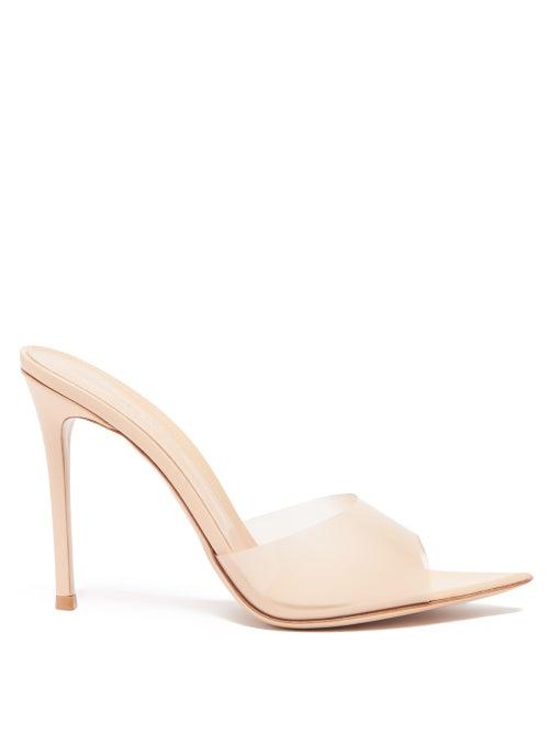 Gianvito Rossi - Elle Pvc Stiletto Mules - Womens - Nude