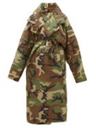 Matchesfashion.com Norma Kamali - Sleeping Bag Camouflage Padded Coat - Womens - Camouflage