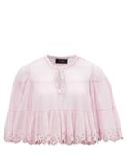 Matchesfashion.com Isabel Marant - Lashay Studded Crepe Cape Top - Womens - Light Pink