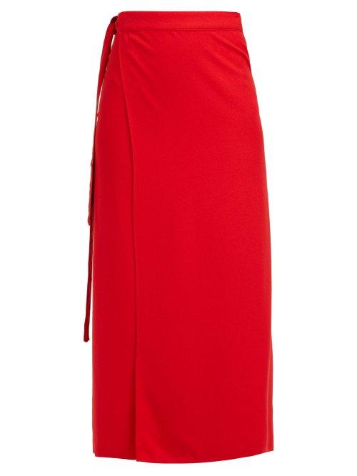 Matchesfashion.com Haight - Tie Waist Sarong Skirt - Womens - Red