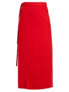 Matchesfashion.com Haight - Tie Waist Sarong Skirt - Womens - Red
