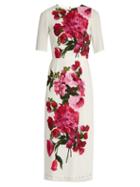 Dolce & Gabbana Peony-print Crepe Midi Dress