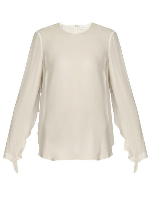 A.l.c. Sally Open-back Silk-crepe Top