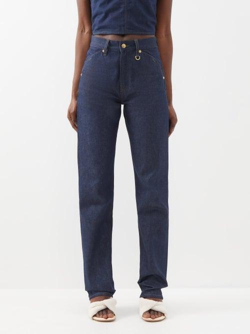 Jacquemus - Nimes High-rise Organic-denim Jeans - Womens - Navy Green