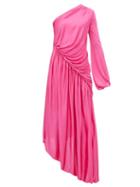Matchesfashion.com Halpern - Asymmetric Gathered Dress - Womens - Pink