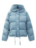 Matchesfashion.com Holden - Hooded Quilted Down Jacket - Womens - Light Blue