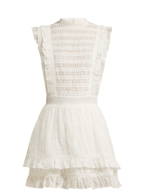 Matchesfashion.com Sir - Aurelie Open Back Cotton Dress - Womens - White