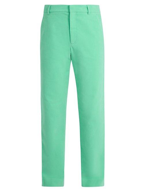 Matchesfashion.com Sies Marjan - Straight Leg Cotton Corduroy Trousers - Mens - Mint