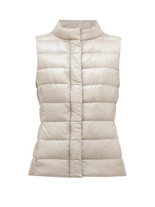 Matchesfashion.com Herno - Giulia Quilted Down Gilet - Womens - Silver