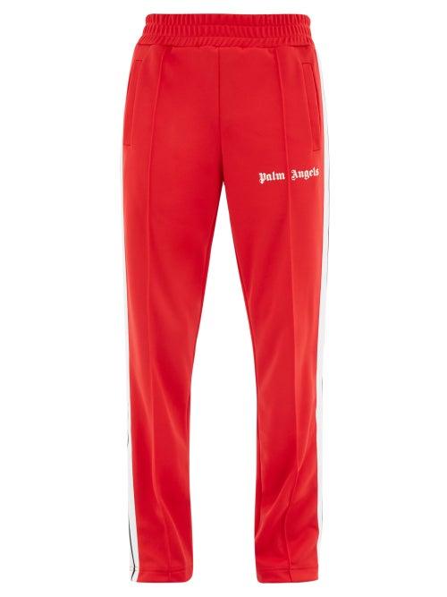 Matchesfashion.com Palm Angels - Logo Side Stripe Track Pants - Mens - Red