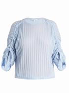 Helmut Lang Drawstring-sleeve Cashmere Sweater