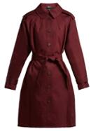 Matchesfashion.com A.p.c. - Lune Cotton Trench Coat - Womens - Burgundy