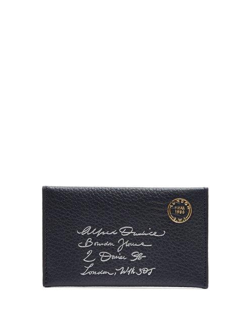 Matchesfashion.com Dunhill - Boston Leather Envelope Cardholder - Mens - Navy