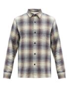 Matchesfashion.com Officine Gnrale - Sol Jacquard-checked Cotton-twill Shirt - Mens - Navy Multi