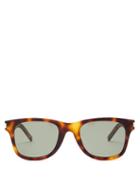 Matchesfashion.com Saint Laurent - D-frame Acetate Sunglasses - Mens - Tortoiseshell