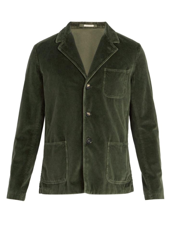 Massimo Alba Baglietto Single-breasted Velvet Blazer