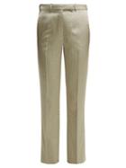Matchesfashion.com Etro - Violante Straight Leg Satin Jacquard Trousers - Womens - Ivory Multi