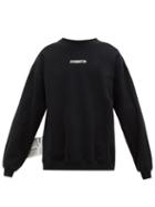 Matchesfashion.com Vetements - Backwards Logo Jersey Sweatshirt - Mens - Black