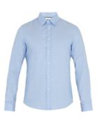 Matchesfashion.com Gucci - Duke Point Collar Cotton Shirt - Mens - Light Blue