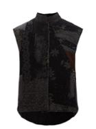 By Walid - Teddy Beaded Embroidered Silk Gilet - Womens - Black Multi