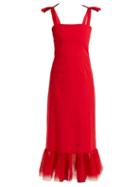 Matchesfashion.com Staud - Langdon Cotton Blend Dress - Womens - Red