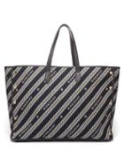 Matchesfashion.com Givenchy - Bond Large Logo-jacquard Canvas And Leather Bag - Womens - Blue