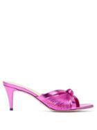 Matchesfashion.com Gucci - Crawford Knotted Leather Mules - Womens - Pink