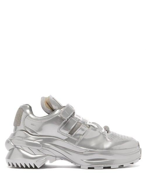 Matchesfashion.com Maison Margiela - Retro Fit Metallic Trainers - Mens - Silver