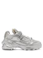 Matchesfashion.com Maison Margiela - Retro Fit Metallic Trainers - Mens - Silver