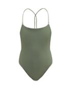 Matchesfashion.com Jade Swim - Tether Crossover Back Swimsuit - Womens - Khaki