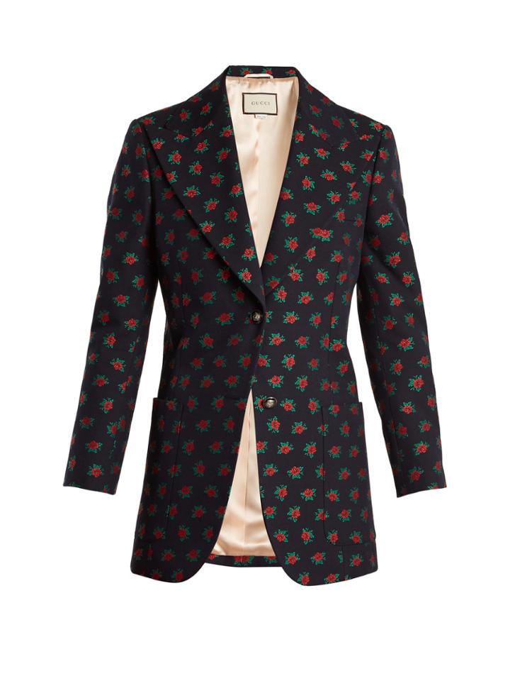 Gucci Rose Fil Coup Wool-blend Jacket