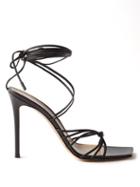 Gianvito Rossi - Sylvie Lace-up Leather Sandals - Womens - Black
