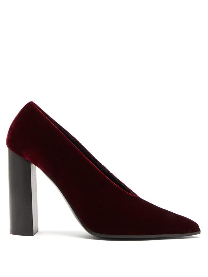 Stella Mccartney Pointed Velour Pumps