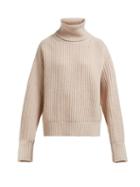 Matchesfashion.com Joseph - Pearl Roll Neck Chunky Knit Sweater - Womens - Light Brown