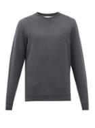 Sunspel - Crew-neck Cotton-jersey Sweatshirt - Mens - Dark Grey