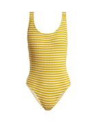 Solid & Striped The Anne-marie Striped Ribbed Swimsuit