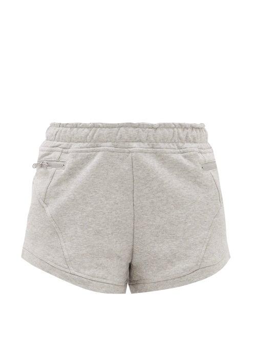 Matchesfashion.com Adidas By Stella Mccartney - Athletics Zipped Pocket Cotton Shorts - Womens - Grey