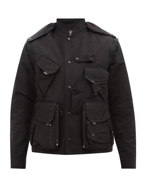 South2 West8 - Flap-pocket Hooded Cotton-blend Coat - Mens - Black