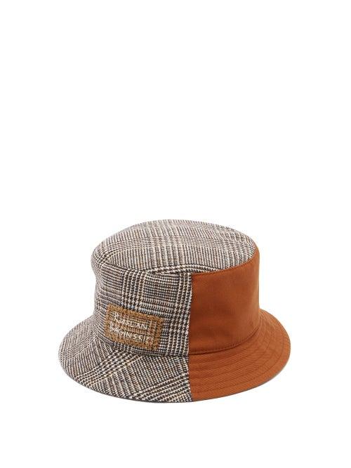 Matchesfashion.com Ruslan Baginskiy - Logo-embroidered Checked Bucket Hat - Womens - Multi