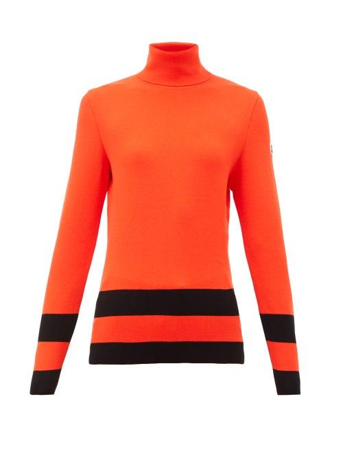 Matchesfashion.com Fusalp - Ubac Striped Roll-neck Top - Womens - Red