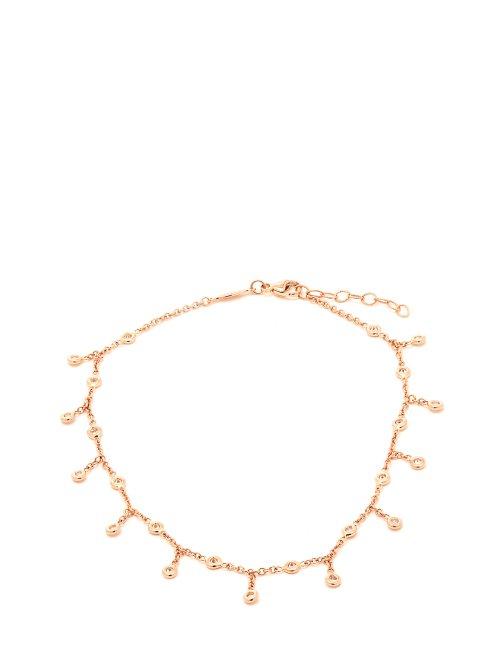 Matchesfashion.com Jacquie Aiche - Shaker Diamond & Rose Gold Ankle Bracelet - Womens - Gold