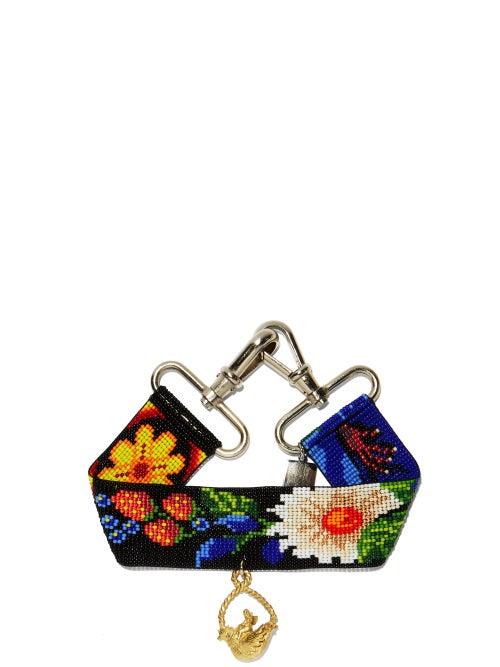 Matchesfashion.com Chopova Lowena - X Georgia Kemball Beaded Charm Choker - Womens - Navy Multi