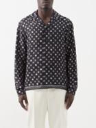 Amiri - Logo-print Silk-twill Shirt - Mens - Black