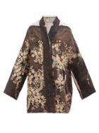 By Walid - Basma Embroidered 19th-century Silk Coat - Womens - Brown Multi