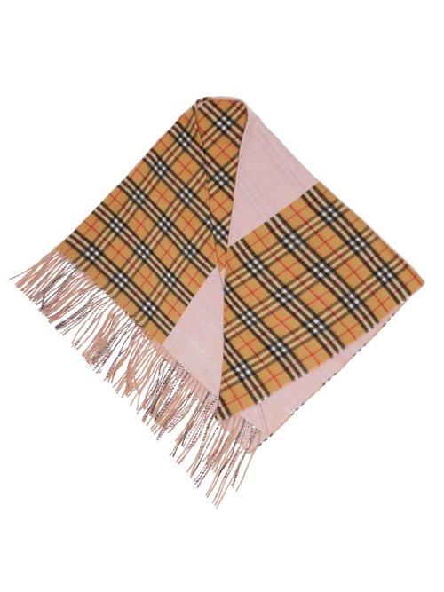 Matchesfashion.com Burberry - Checked Cashmere Bandana Scarf - Womens - Pink